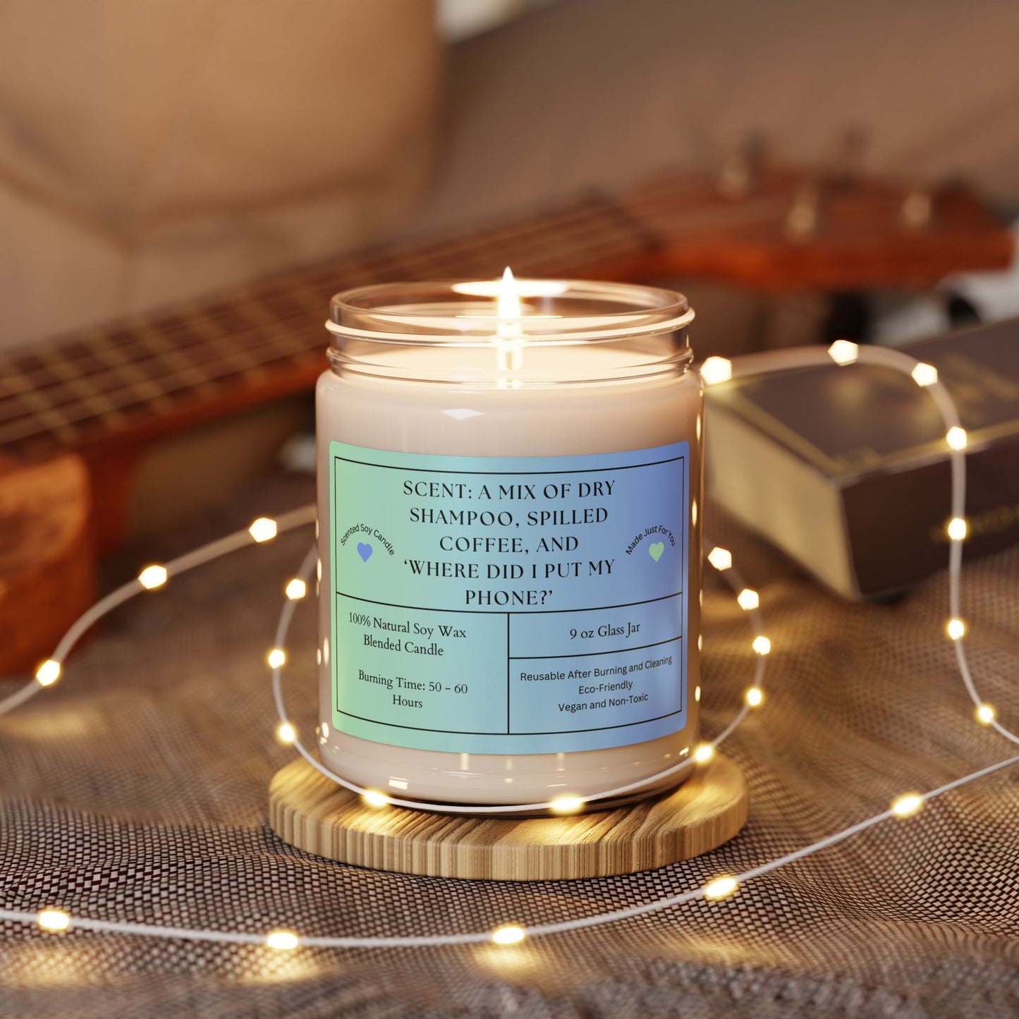 Scented Soy Candle - 9oz, Eco-Friendly Aromatherapy for Relaxation