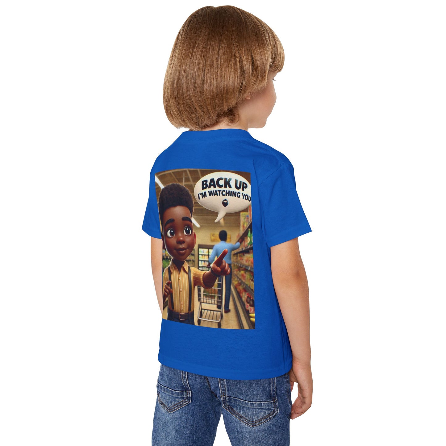 Toddler T-Shirt - "BACK UP I'M WATCHING YOU" Cartoon Design
