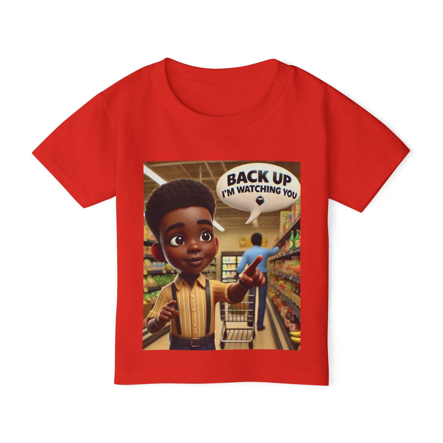 Toddler T-Shirt - "BACK UP I'M WATCHING YOU" Cartoon Design