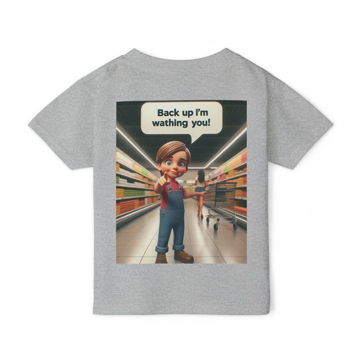 Toddler T-Shirt - Cute Cartoon 'Back Up I'm Watching You' Design
