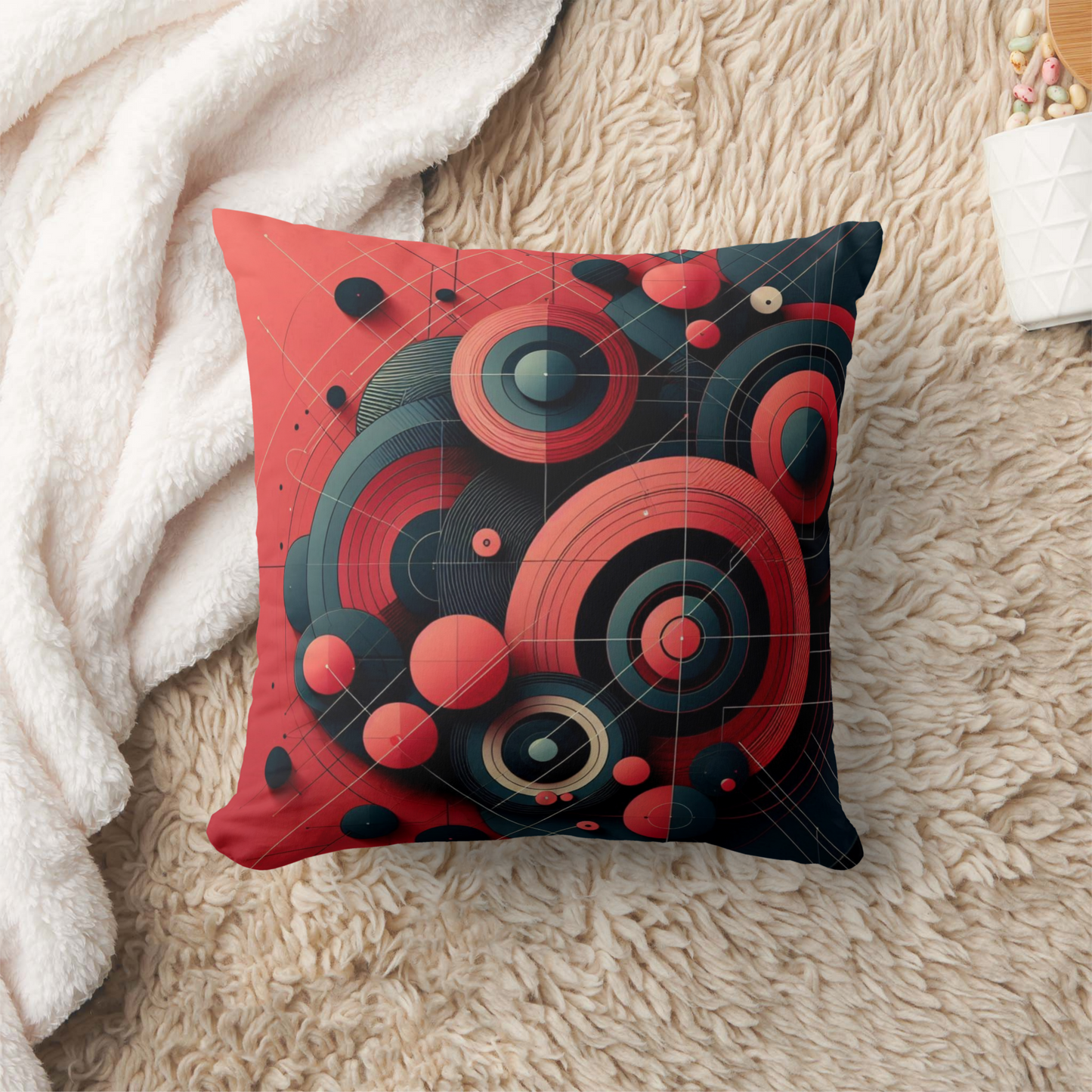 Bold Geometric Throw Pillow - Modern Home Decor