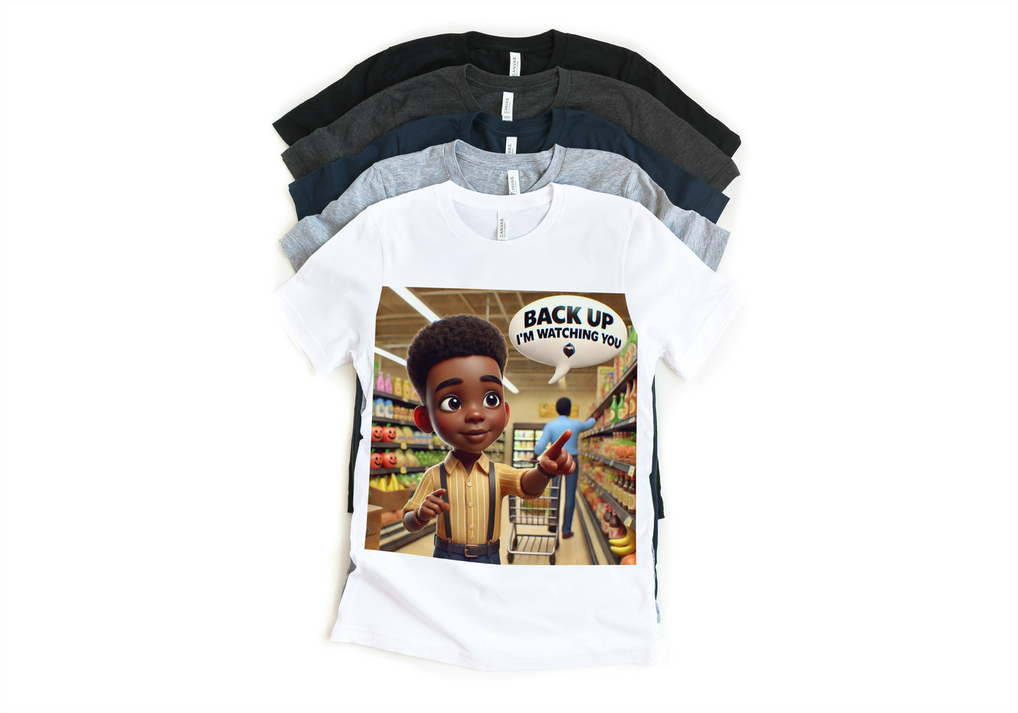 Toddler T-Shirt - "BACK UP I'M WATCHING YOU" Cartoon Design