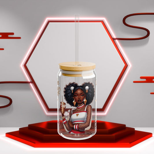Motivational Sipper Glass - 16oz with Inspirational Designs
