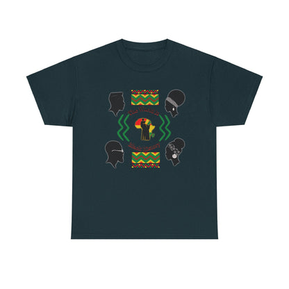 Unisex Heavy Cotton Tee - 'The World Is Black History' - Celebrate Culture & Heritage