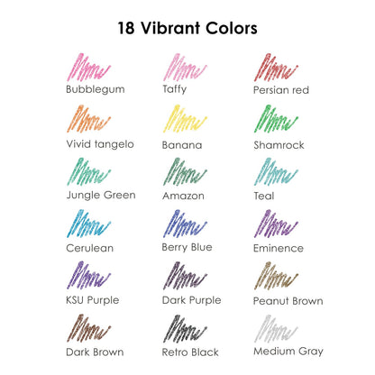 Grabie Glitter Gel Ink Pens, Vibrant Glitter Gel Pens Set, Spark Your Creativity with Every Color of the Rainbow (18 Colors Capped Glitter Gel Pens)