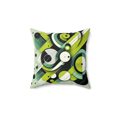 Modern Geometric Throw Pillow | Abstract Green Design for Home Decor