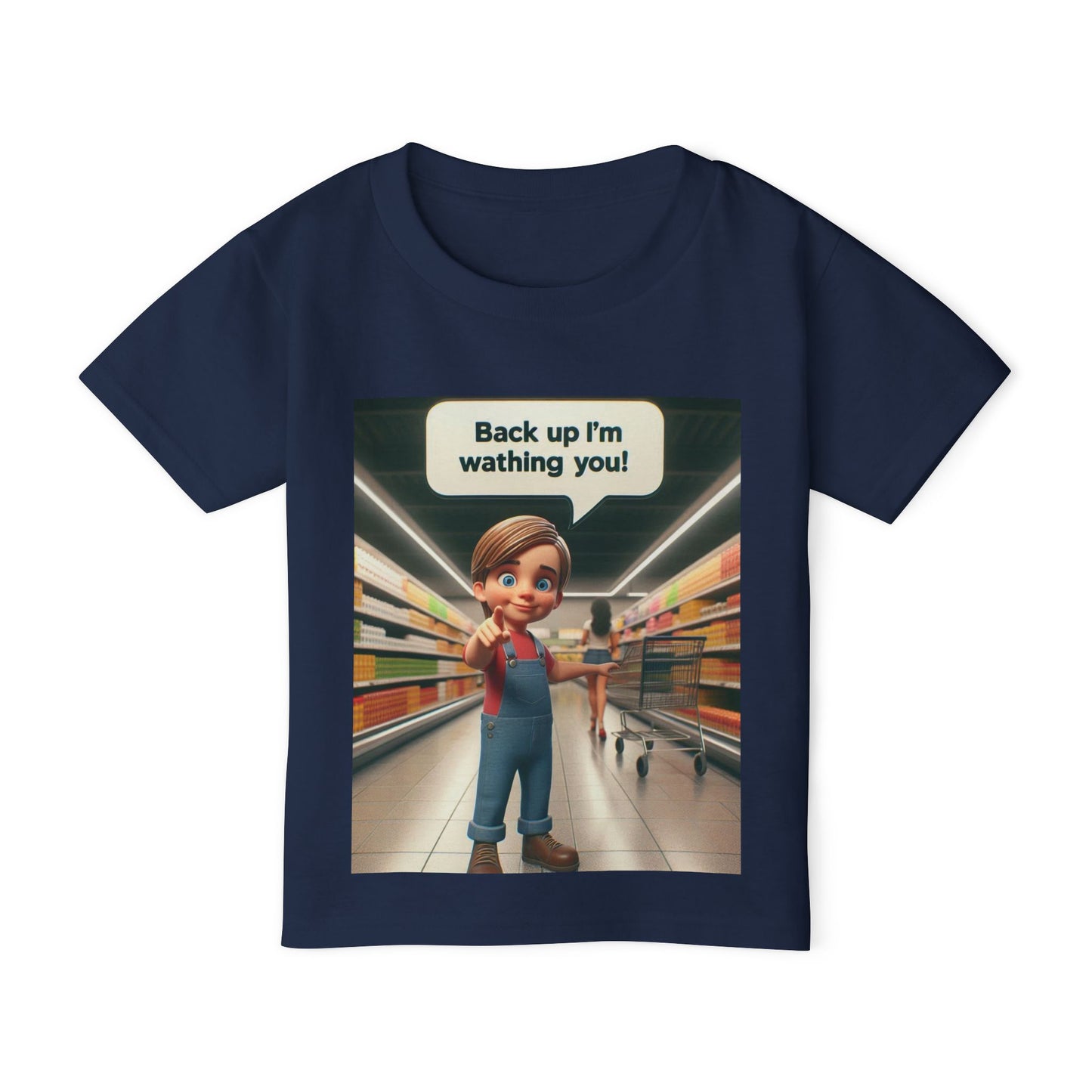 Toddler T-Shirt - Cute Cartoon 'Back Up I'm Watching You' Design
