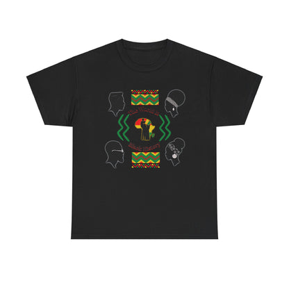 Unisex Heavy Cotton Tee - 'The World Is Black History' - Celebrate Culture & Heritage