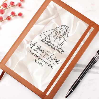 Vegan Leather Journal "A Year In Words"