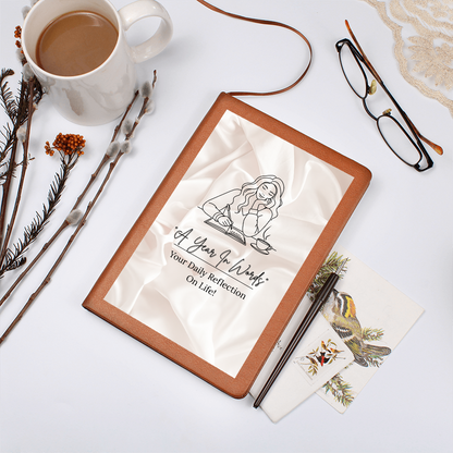 Vegan Leather Journal "A Year In Words"