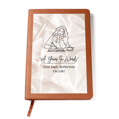 Vegan Leather Journal "A Year In Words"