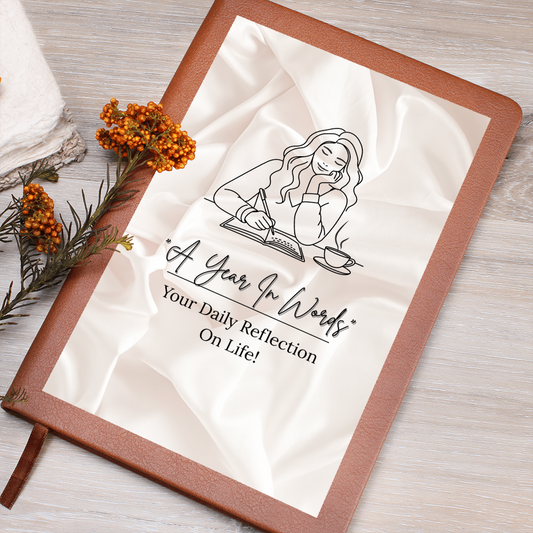 Vegan Leather Journal "A Year In Words"