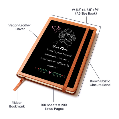 Vegan Leather Journal Love In Motion